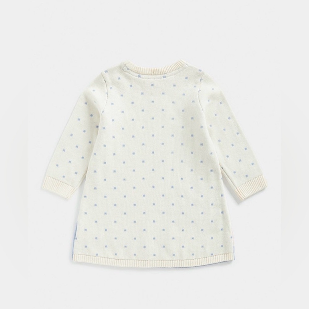 Kids Cream & Pastel Polar Bear Knit Dress, Size 2T - Picture 3 of 11